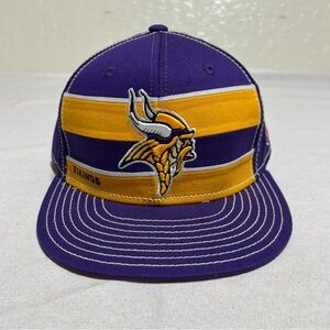 Minnesota Vikings Reebok NFL Team Apparel Color Blocked 6 Panel Snapback Hat